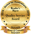 Reader's Digest - Quality Service Award 2019 - Winner